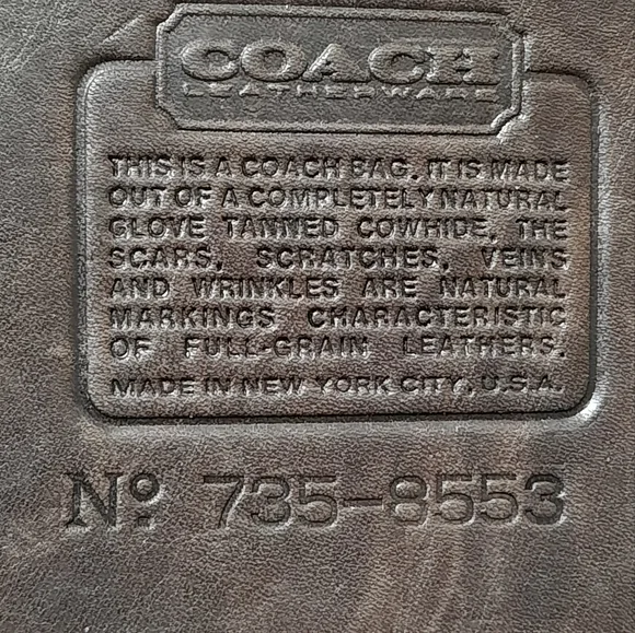 VINTAGE COACH NYC Bonnie Cashin Leather Satchel Slim Bag Mahogany Brown 60s 70s - Picture 6 of 16